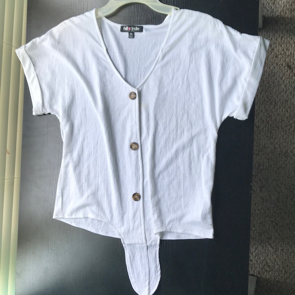 Tie at the front shirt